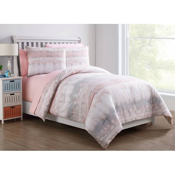 VCNY Home Blush Crush TieDye BedinaBag Comforter Set Bed Bath
