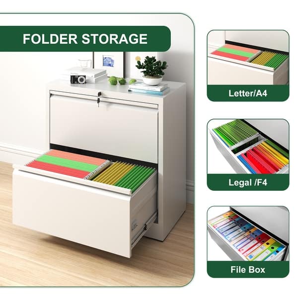 Lateral File Cabinet 2 Drawer, Metal Lateral Filing Cabinet With Lock