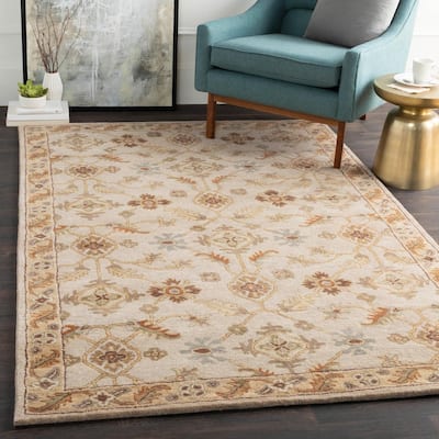 Livabliss Traditional Caesar Border Area Rug