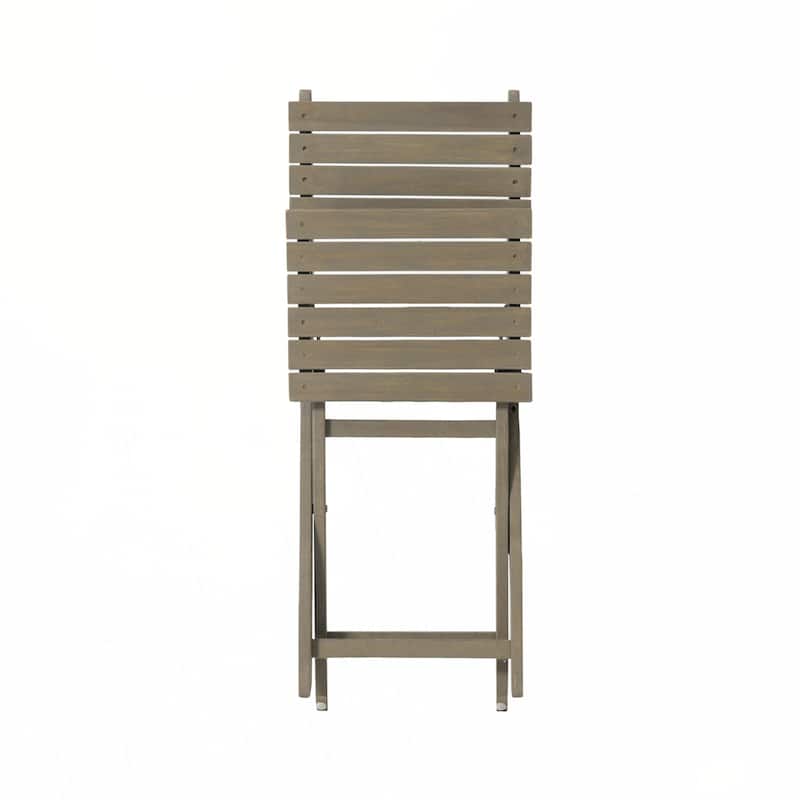 Outdoor Acacia Wood Folding Dining Chair (Set of 2)