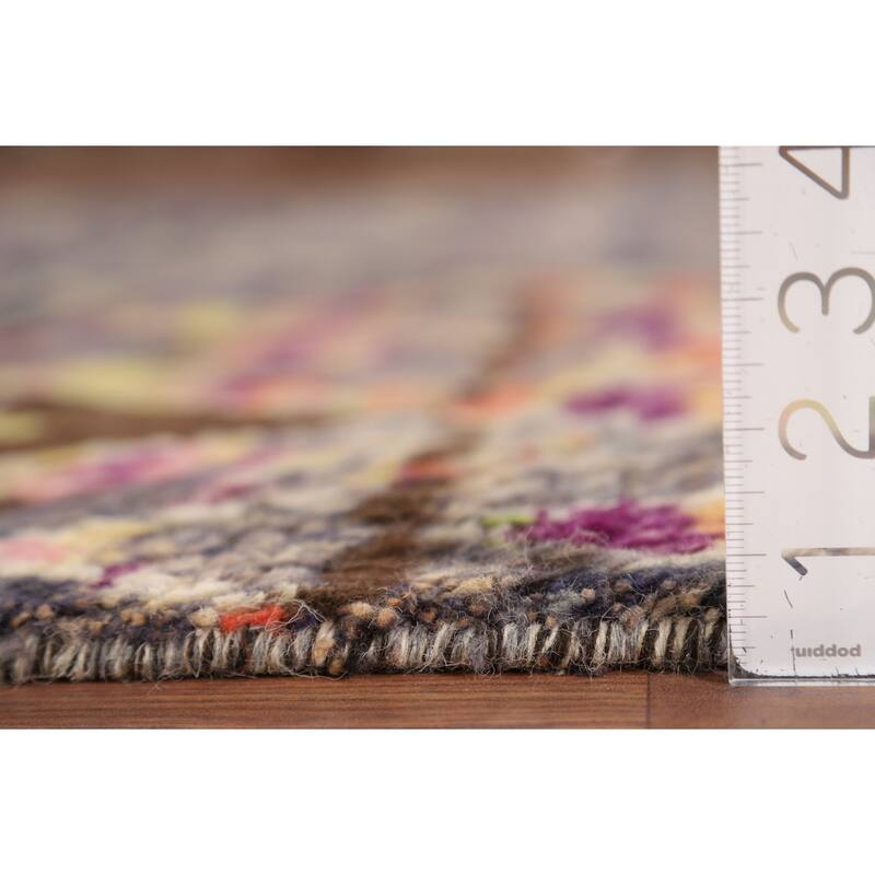 Plush Moroccan Oriental Area Rug Handmade Tribal Wool Carpet - 5'10" x 9'9"