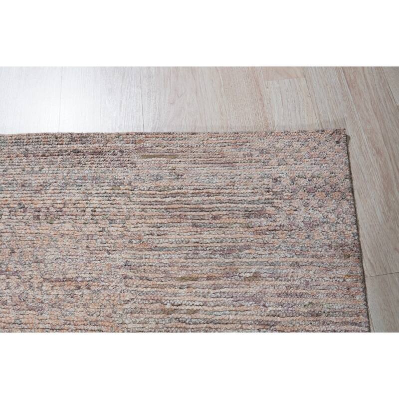 Hand-Knotted Natural Silk Grass Design Rug, 9' x 12', Blue Mix Area Rug, Luxurious Handcrafted Soft Texture - L