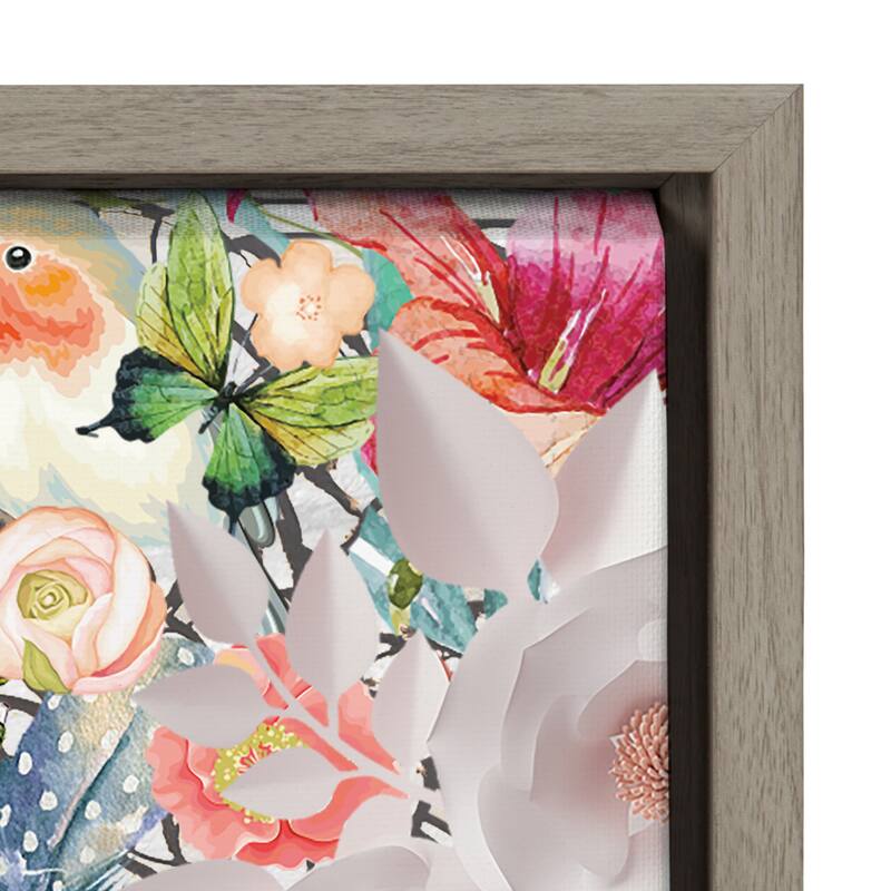 Kate and Laurel Sylvie Natural Woman Framed Canvas by Nikki Chu