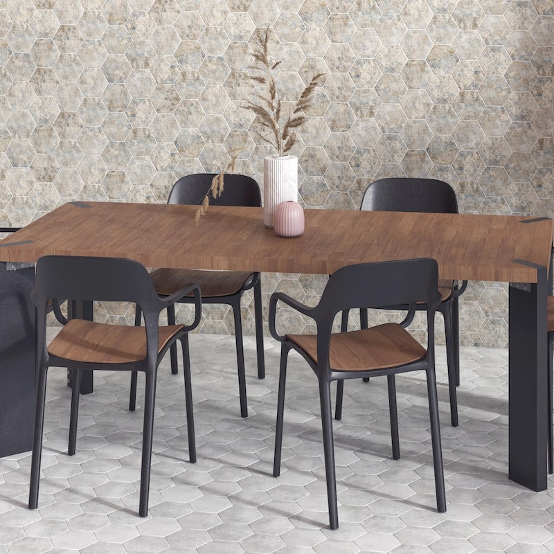 Merola Tile Tivoli Hex Tapestry 5-1/2" x 6-1/4" Porcelain Floor and Wall Tile