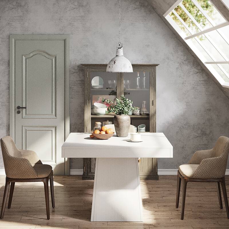 31.5-Inch Square Dining Table for 4, Farmhouse Kitchen Table for Dining Room - 31.5"D x 31.5"W x 29.53"H