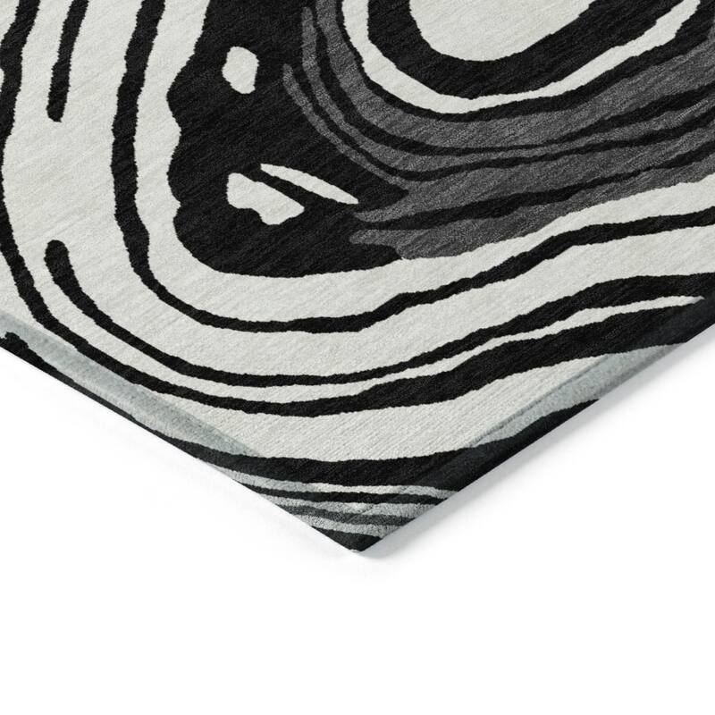 HomeRoots Abstract Transitional Rectangle Outdoor Rug