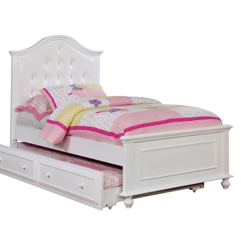 Dole Traditional Solid Wood Button Tufted Kid Platform Bed by Furniture of America