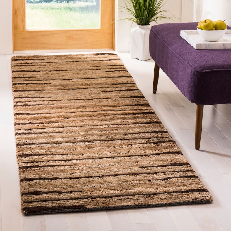 SAFAVIEH Hand-knotted Organica Soffia Casual Jute Rug - 2'6" x 10' Runner - Natural