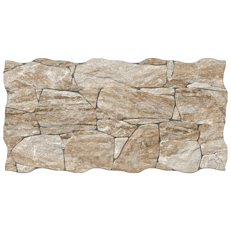 Merola Tile Caldera Roques Stone 12-5/8" x 25-1/8" Porcelain Floor and Wall Tile