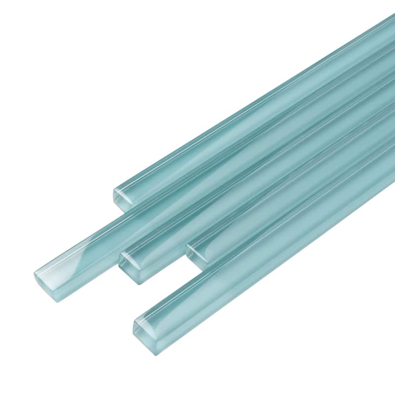 Apollo tile 0.5" x 12" Colorway Glossy Sky Blue Glass Tile (0.5 sq ft/case) - 10 Pack