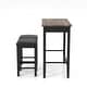 preview thumbnail 5 of 8, Gendt Industrial Walnut Wood 2-Tone 3-Piece Counter Height Table Set by Copper Grove