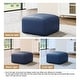 preview thumbnail 27 of 62, Elliot 22"/ 35"/ 43" W Modern Rectangular Genuine Leather Ottoman