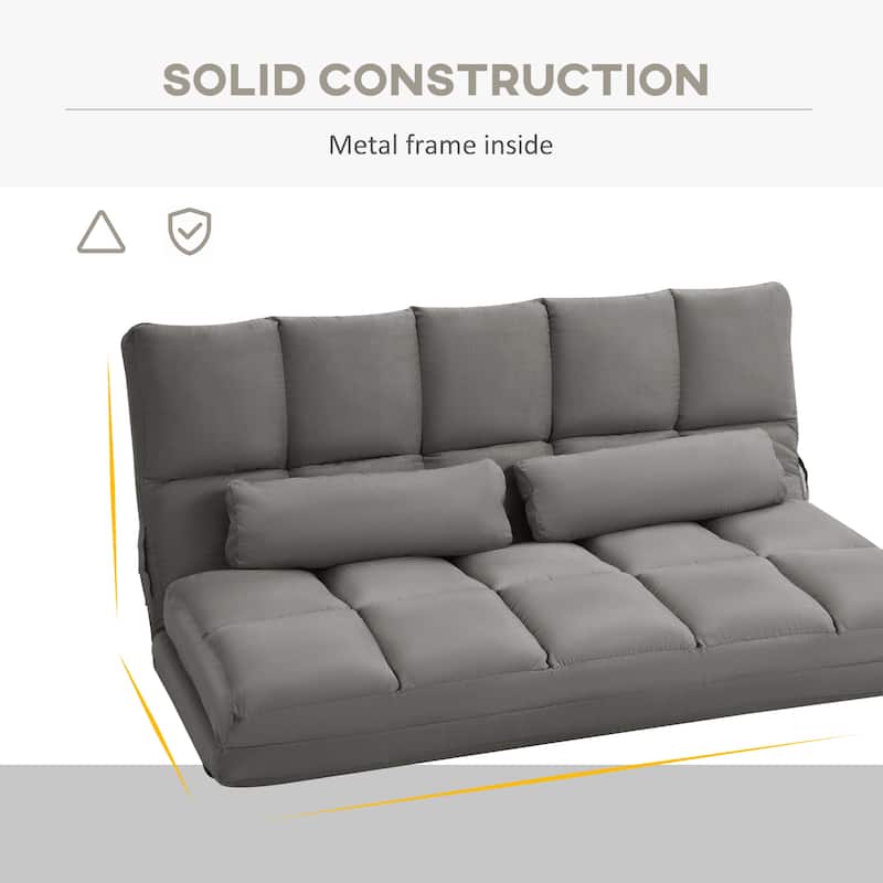 Convertible Floor Sofa Chair with 2 Pillows