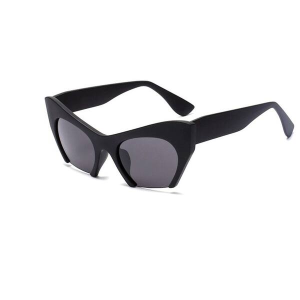 Shop Trendy Half Frame Uv400 Eyewear Cat Eye Sunglasses Women