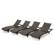 preview thumbnail 3 of 9, Outdoor Wicker Lounge Chairs (Set of 4) by Christopher Knight Home