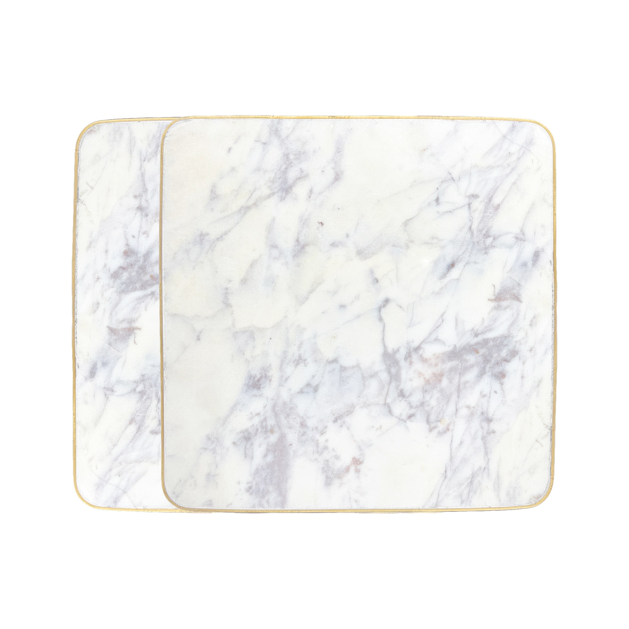 Canvas Home Square Marble Chargers, Set of 2 - 10"X10"X.5