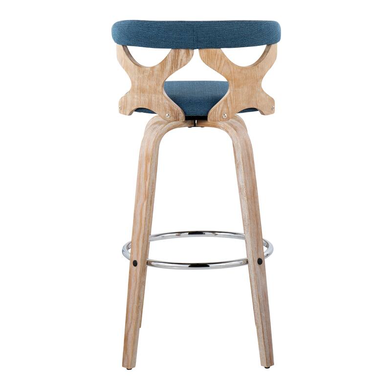 Carson Carrington Viby 30" Fixed-Height Bar Stool with Bent Wood Legs & Round Footrest (Set of 2)