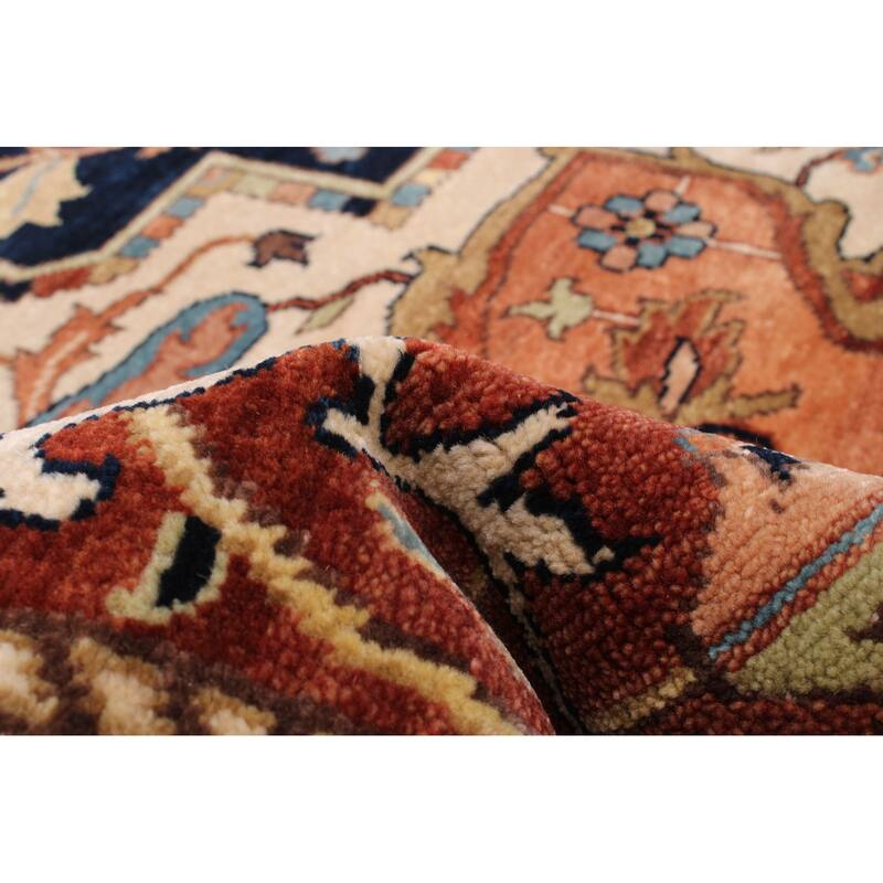 ECARPETGALLERY Hand-knotted Jules Sultane Dark Navy Wool Rug - 9'10 x 13'11