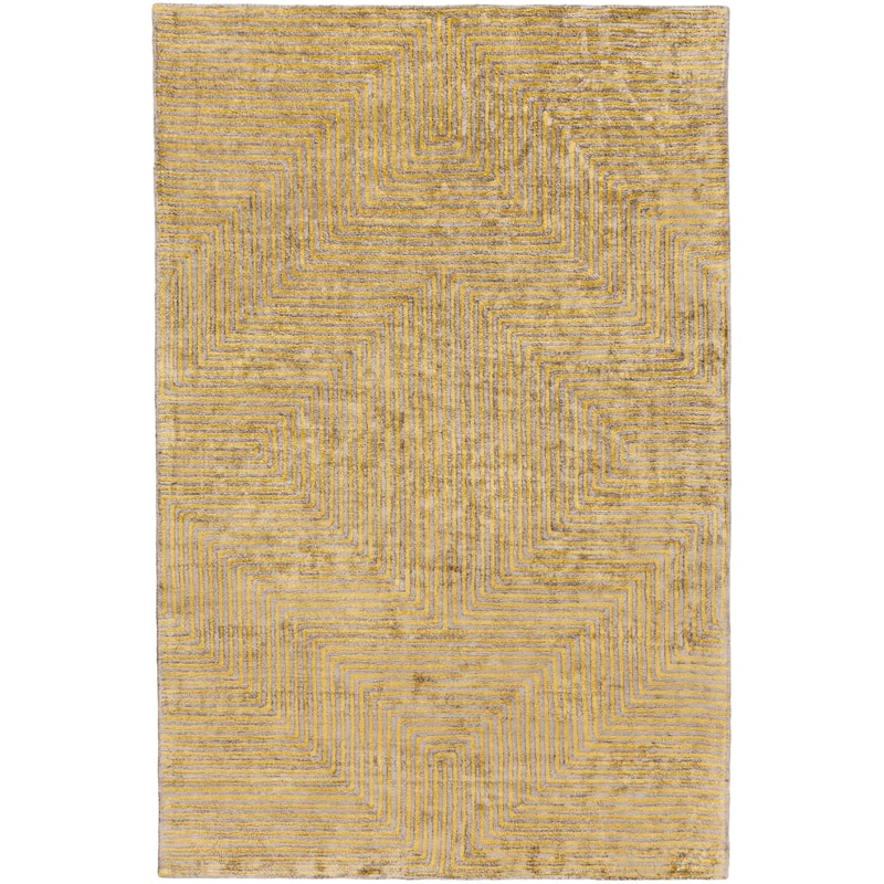 Fazeley Handmade Geometric Viscose Area Rug