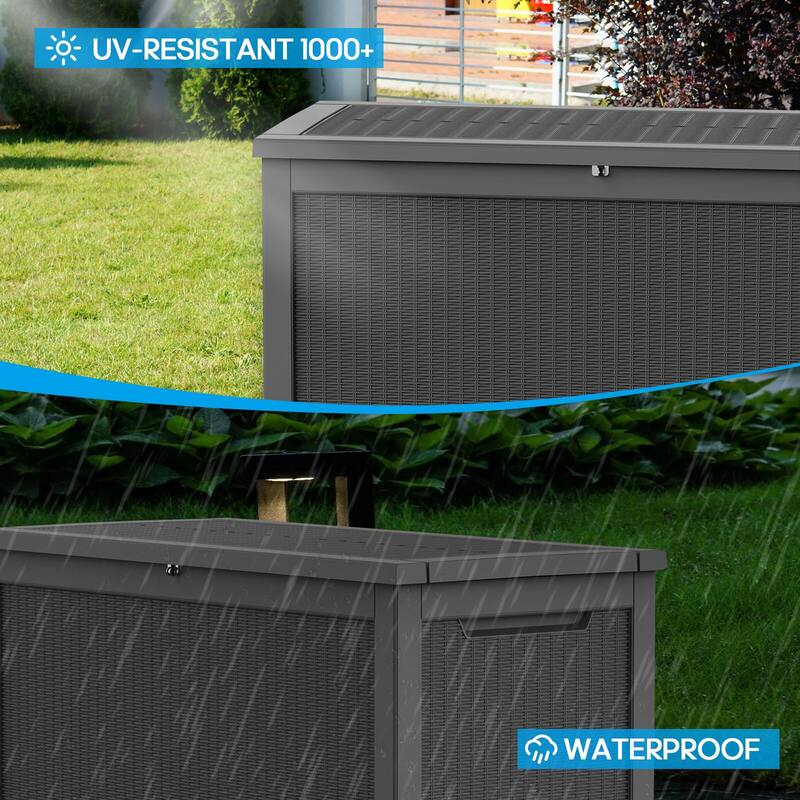 260 Gallon Large Resin Waterproof Outdoor Storage Box