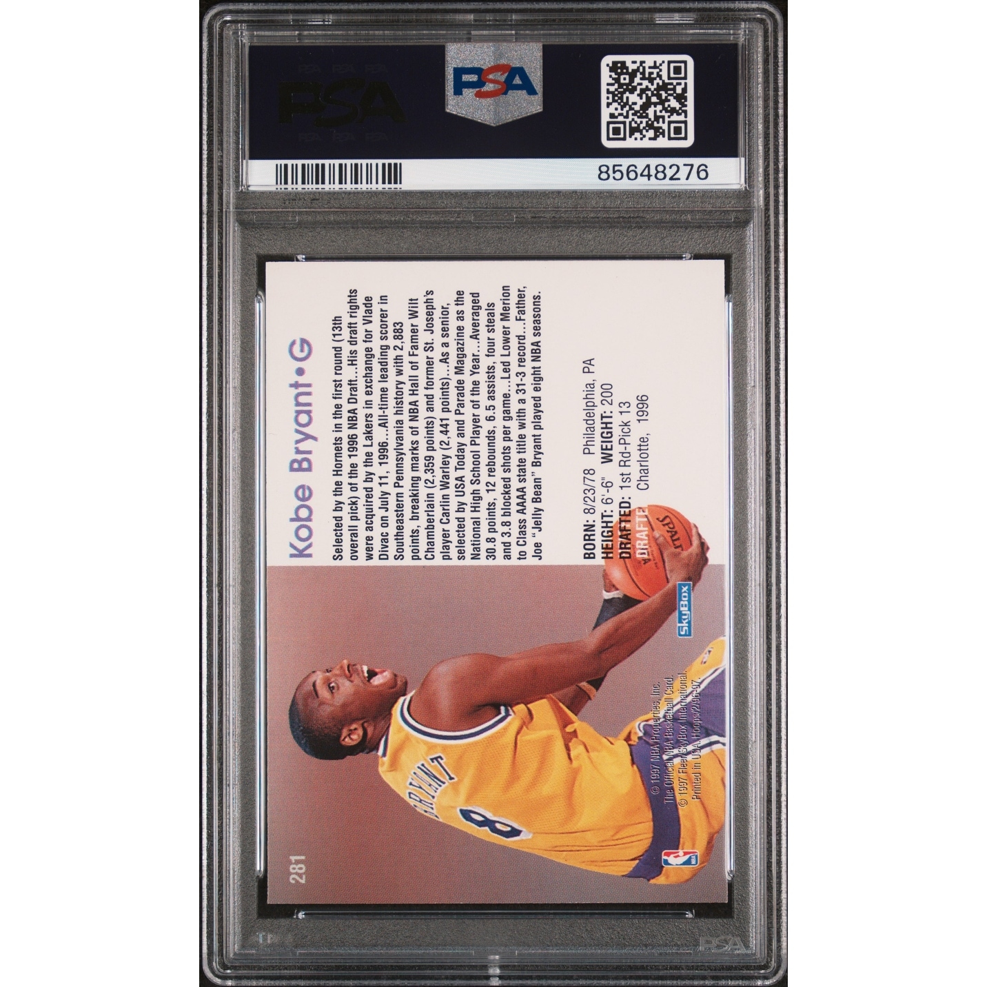 96/97 Hoops Kobe Bryant Rookie Card