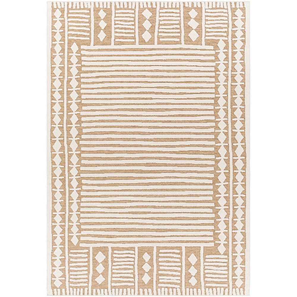 Livabliss Kaidi Global Stripe Outdoor Area Rug