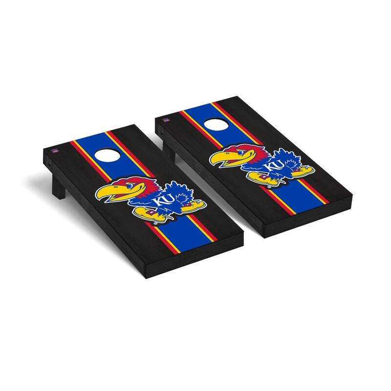 Kansas KU Jayhawks 2x4 Pro Cornhole Boards - V3 - Include Team Bags + Carry Case