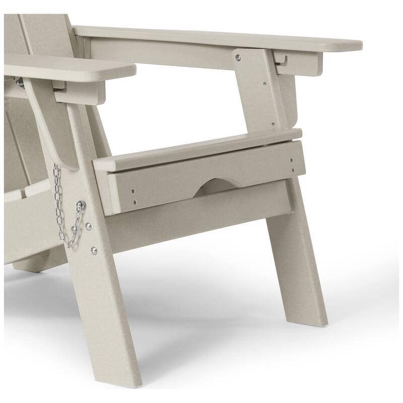 Laguna Outdoor Folding Adjustable Adirondack Chair with Cup Holder & Hideaway Ottoman