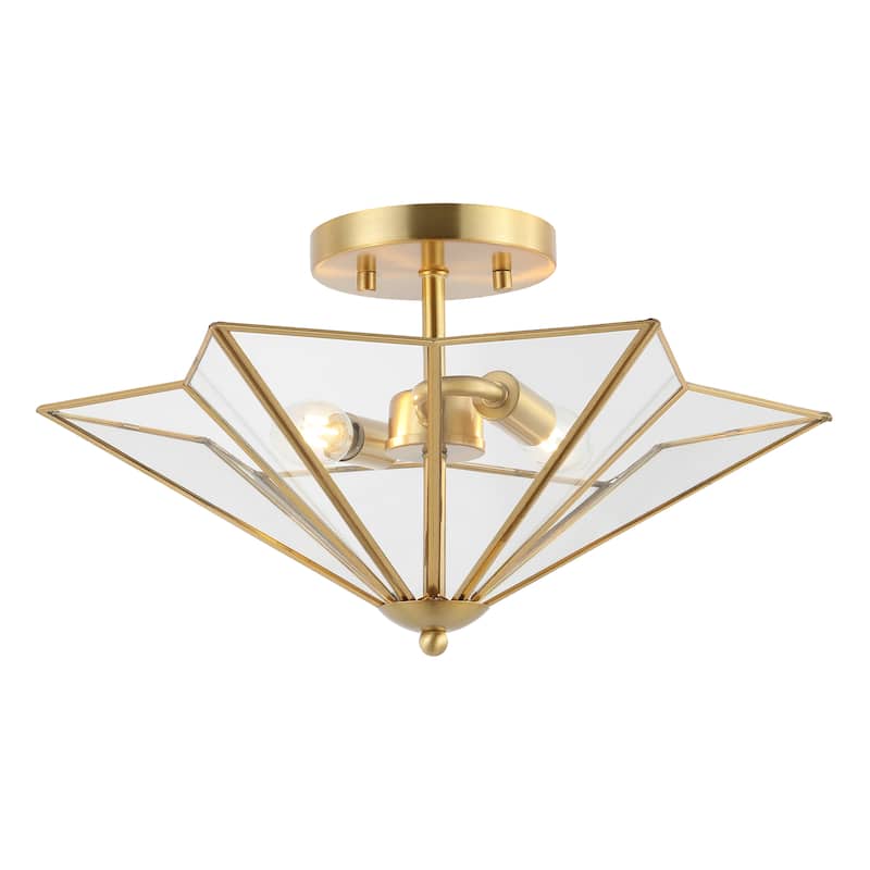 SAFAVIEH Lighting Nefisa Flush Mount - 16" W x 16" D x 9" H - 16Wx16Dx9H