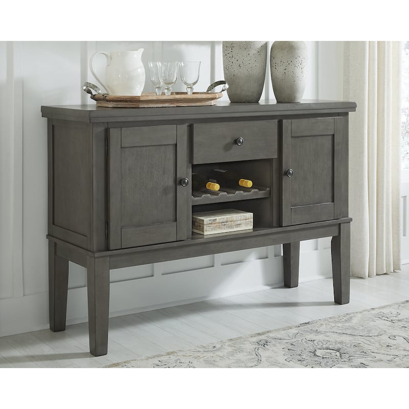Hallanden Antique Gray Dining Room Server - 56"W x 18"D x 39"H