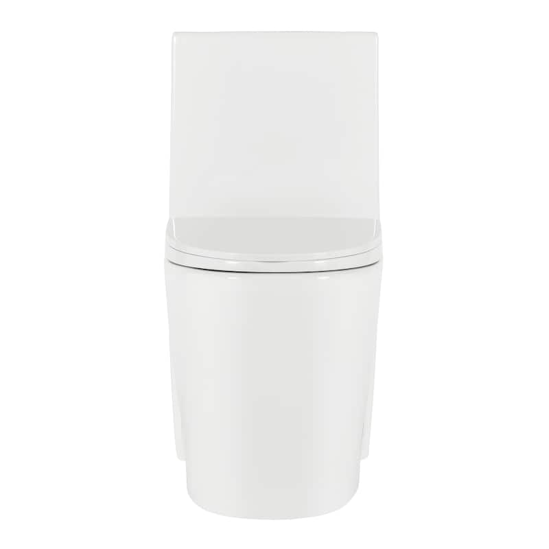 St. Tropez One-Piece Elongated Toilet, Touchless 1.1/1.6 Gpf - 26.77" x 14.69" x 31.02"