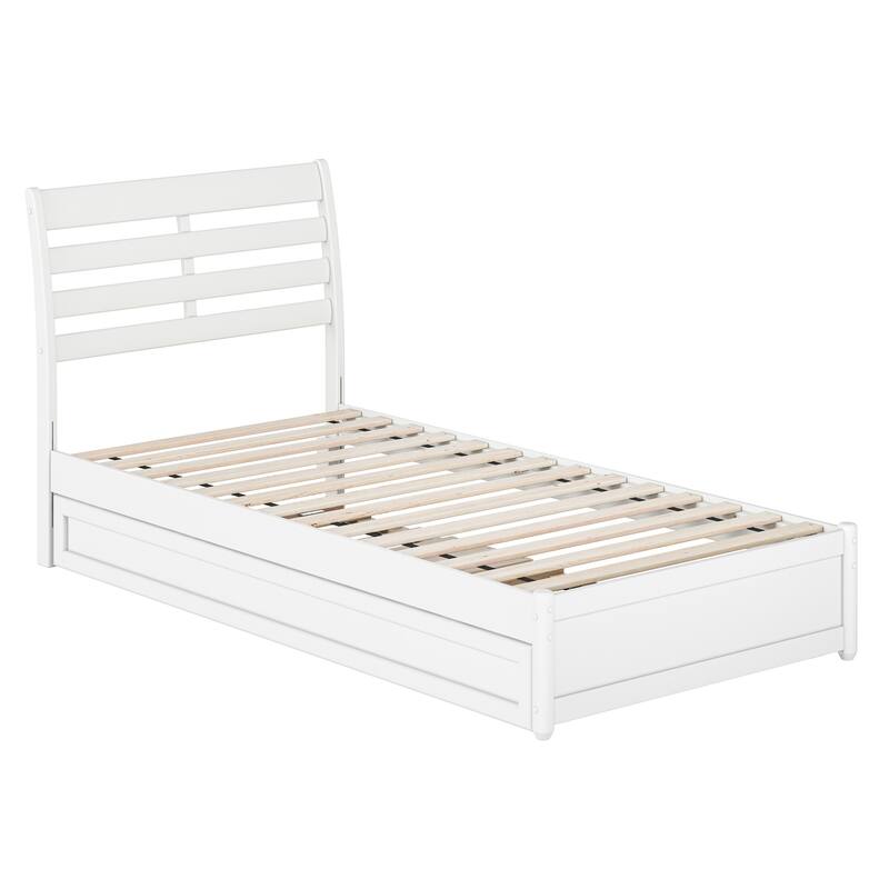 Emelie Platform Bed with Panel Footboard and Twin XL Trundle