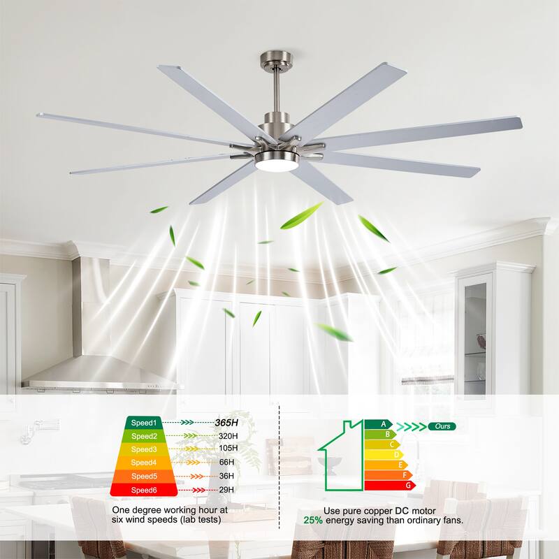 Ceiling Fan with LED Light Remote