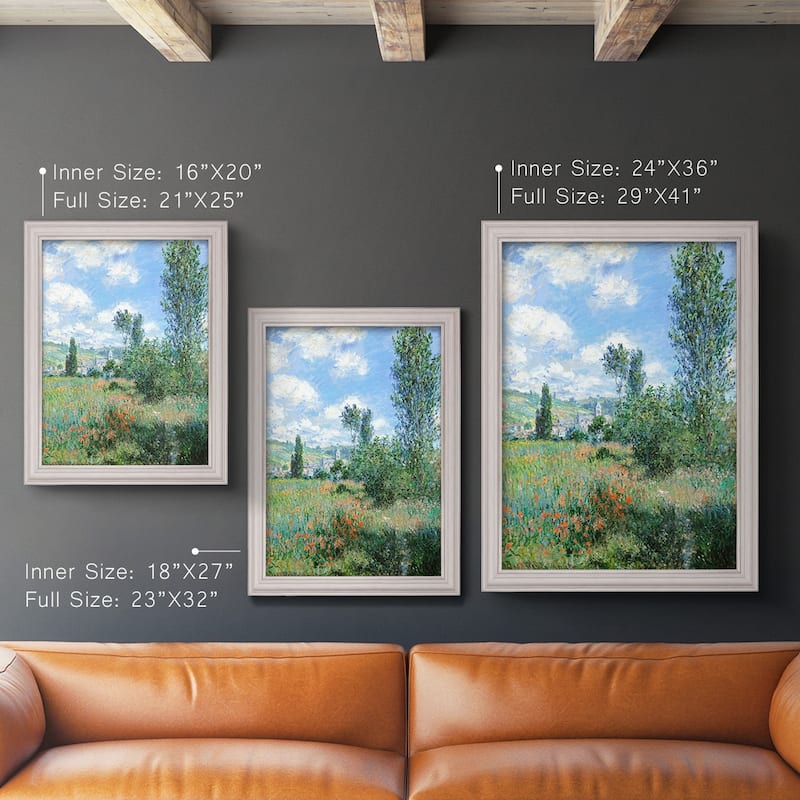 View of Vétheuil Premium Framed Canvas- Ready to Hang