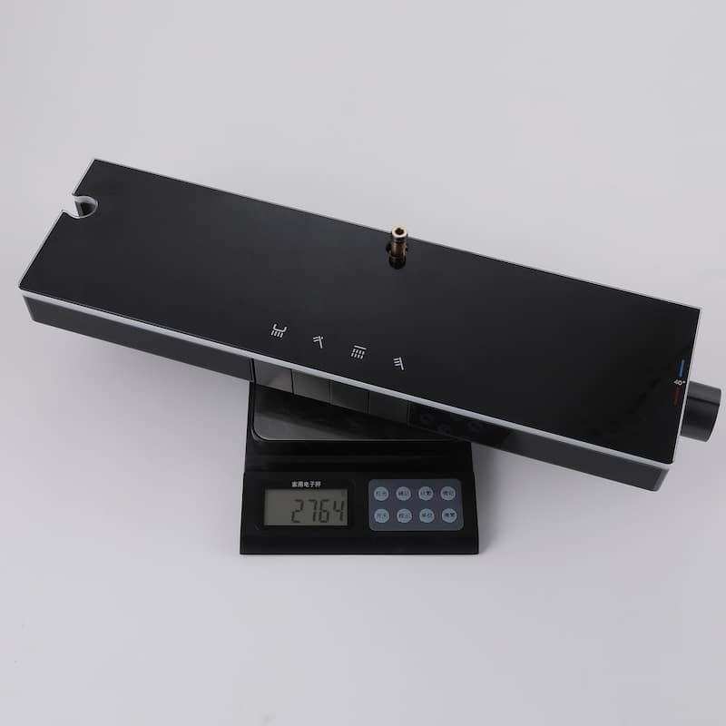 14.17" Digital Display Thermostatic Shower System with Rough in-Valve, Rainfall Shower Faucets