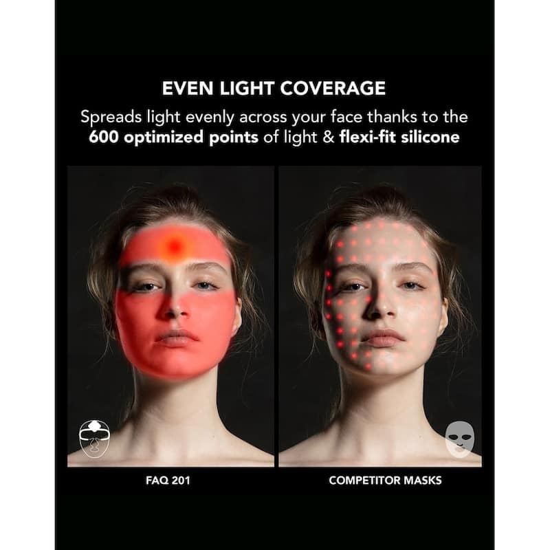 Foreo FAQ 201 Ultra-Lightweight Silicone RGB LED Light Therapy Face Mask Anti-Acne and Anit-aging