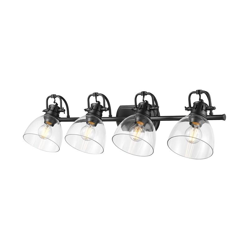 Golden Lighting 3602-BA4-BLK Duncan 4 Light 34" Wide Vanity Light