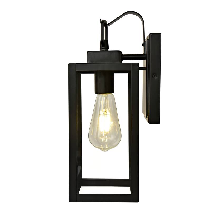 4PK-1 Light Outdoor Matte Black Wall Sconce Lantern - 5"x6.7"x13.78"