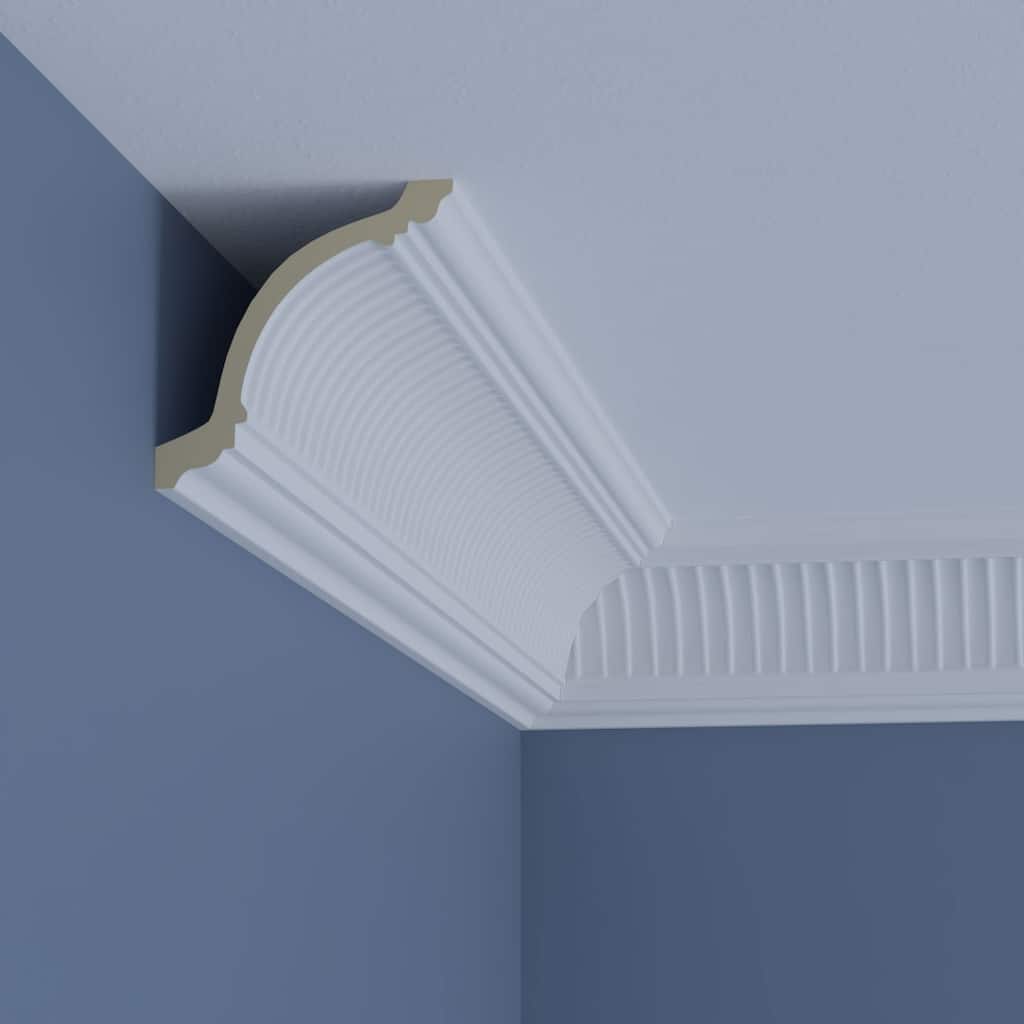 4 1/2"H x 4 3/4"P x 6 5/8"F x 96"L Elizabeth Crown Moulding - 1-Pack