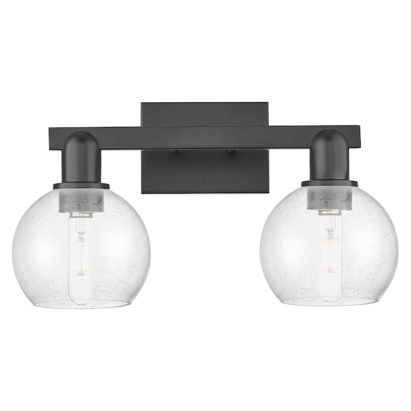 Innovations Lighting Endless Possibilities Arcadia - Athens - 2 Light 17" Bath Vanity Light - Seedy/Matte Black
