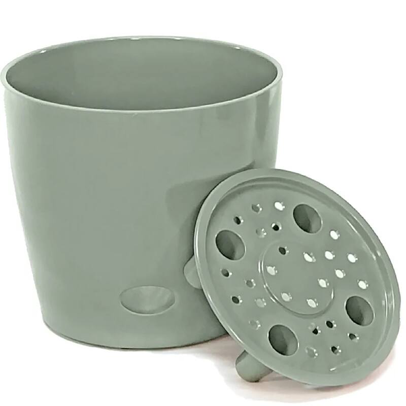 7" Round Self-Watering Indoor/Outdoor Bamboo Pots