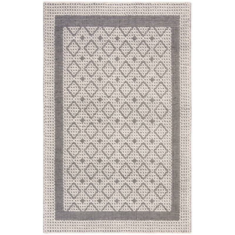 SAFAVIEH Handmade Natura Goizargi Transitional Geometric Cream/Black Wool Rug