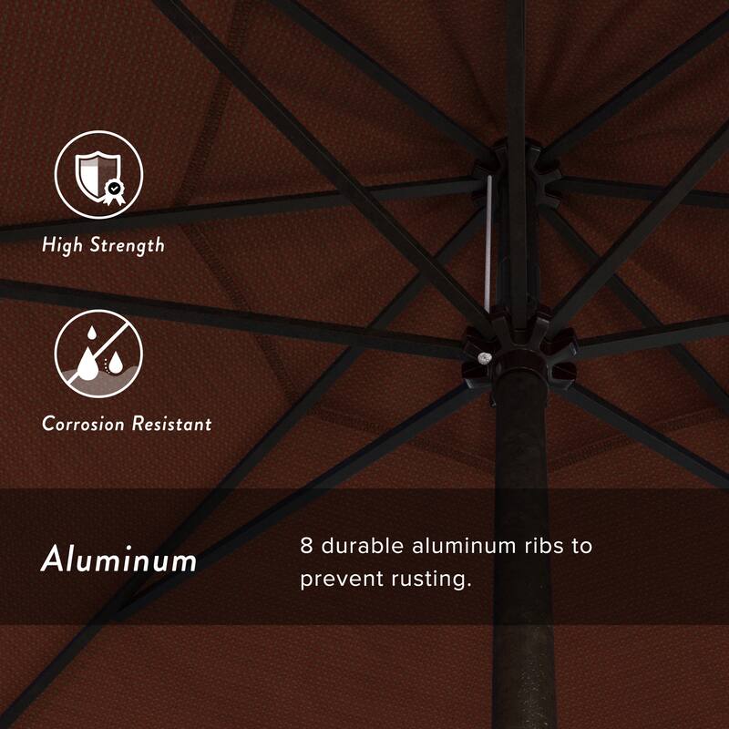 North Bend 9-foot Crank Lift Auto Tilt Patio Umbrella with Outdoor Rated Olefin fabric by Havenside Home