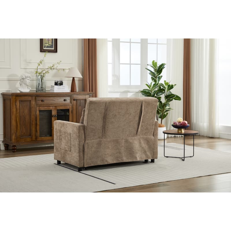 Sleeper Chair 3-in-1 Convertible Chair Bed Pull Out Sleeper Chair Beds Adjustable double Armchair Sofa Bed with USB Ports