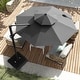 preview thumbnail 22 of 30, VredHom 11.5 Ft Round Cantilever Patio Umbrella with Cross Base