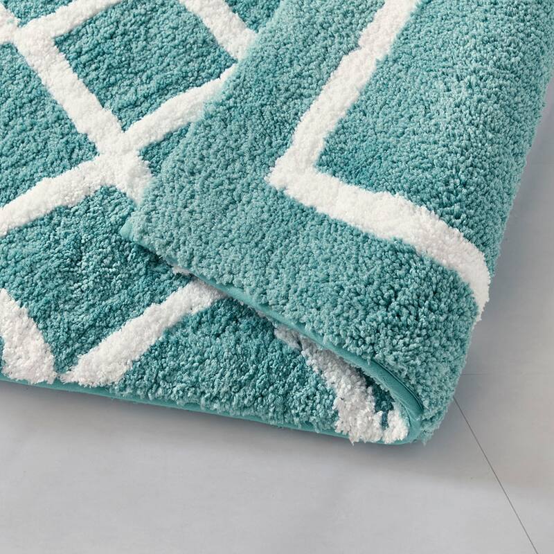 Reversible High Pile Tufted Bath Rug For Bath Room