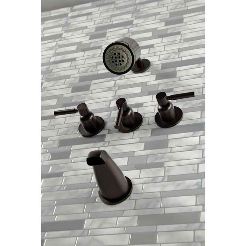 Kingston Brass Concord Tub and Shower Trim Package with 1.8 GPM Multi