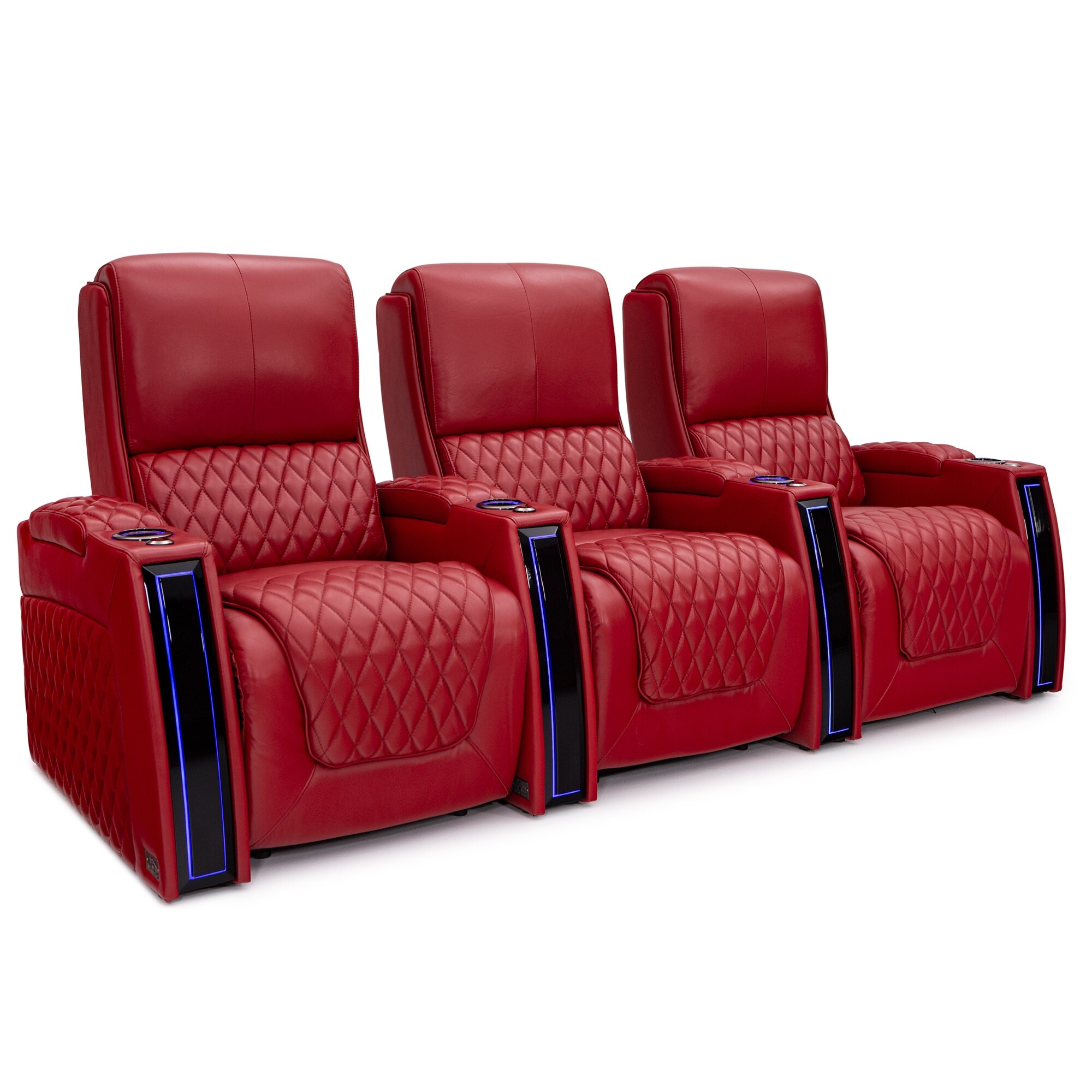 Red leather theater seats best sale