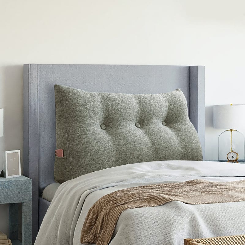 WOWMAX Headboard Wedge Reading Pillow Back Support Linen