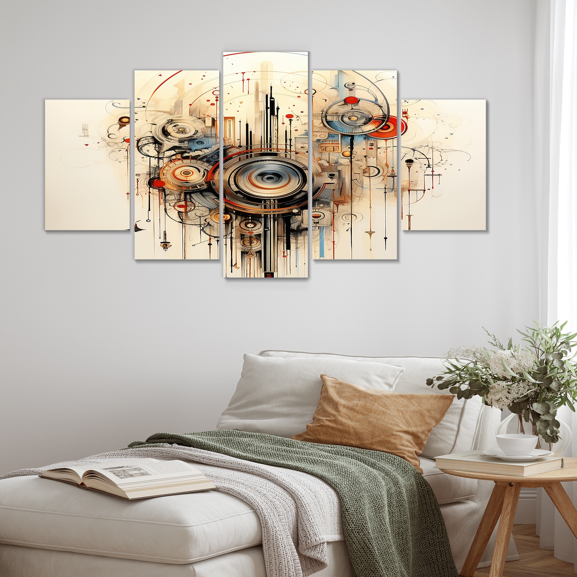 アート・デザイン・音楽 Inspiration Designart - Music Waves Retro Abstract Composition I - Music